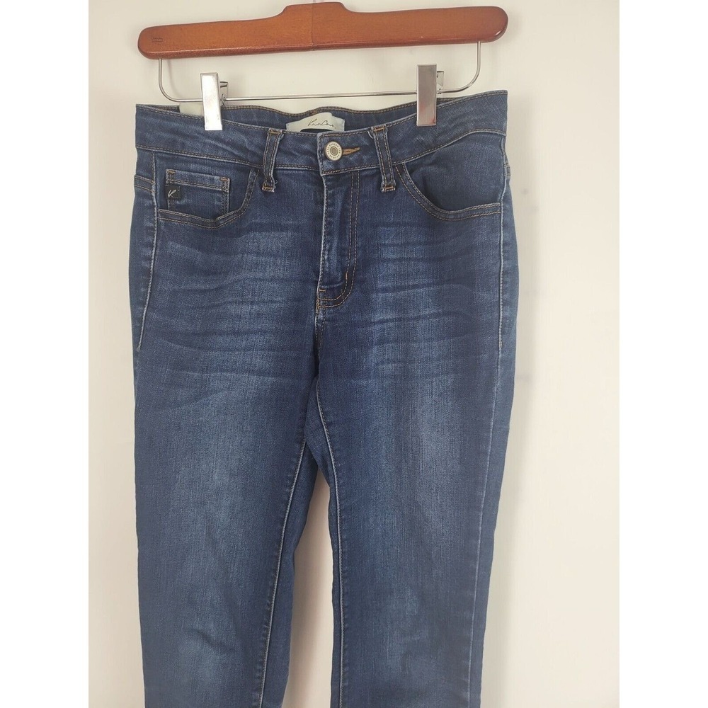 Kancan Jeans 7/27 Womens Low Rise‎ Skinny Leg Blue Medium Wash Stretch Bottoms - Picture 2 of 9